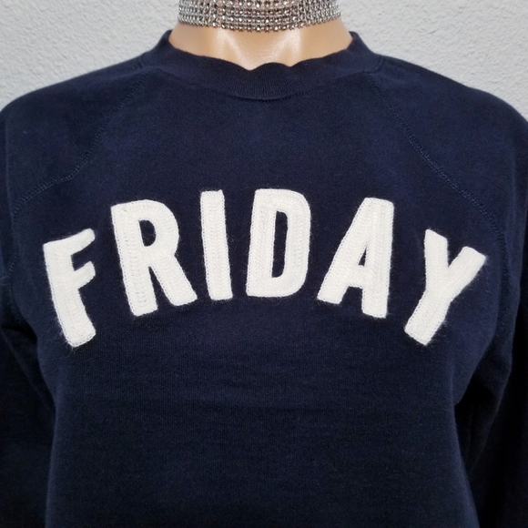 J. Crew Mercantile blue FRIDAY sweater top blouse XXS - Picture 2 of 6